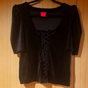 Torrid x Betsey Johnson Velvet Top